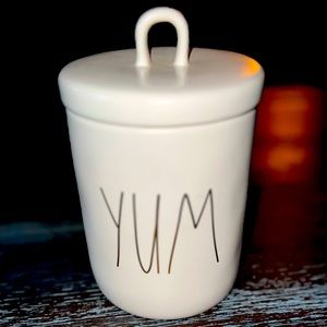 Rae Dunn YUM Ceramic Canister